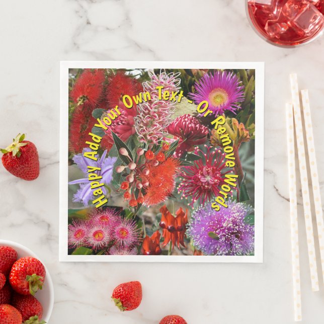 Guardanapo De Papel De Jantar Flores Silvestres Nativas Australianas Grandes (Insitu)