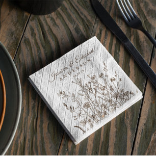 Guardanapo De Papel De Jantar Flores Terrestres Russas Personalizadas