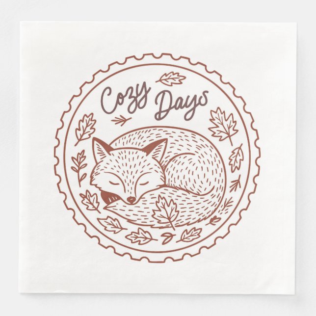 Guardanapo De Papel De Jantar Folga de outono Papel Natural Nápoles (Frente)