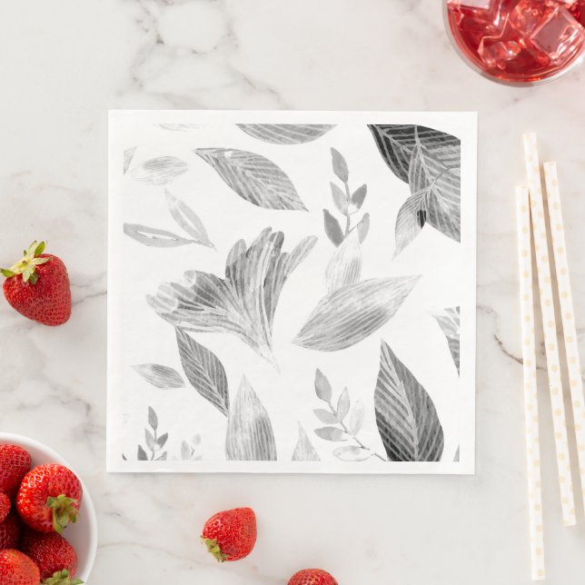 Guardanapo De Papel De Jantar Folhas de cor aquosa 8 (Insitu)