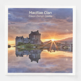 Guardanapo De Papel De Jantar Foto do Castelo Eilean Donan de MacRae Clan