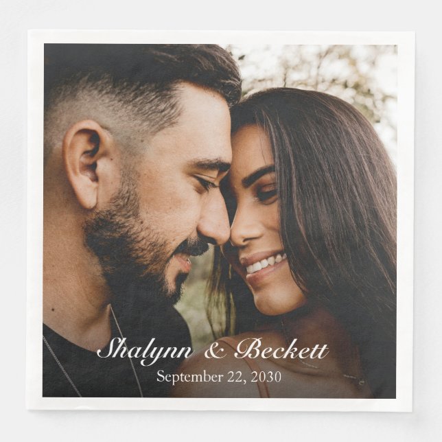 Guardanapo De Papel De Jantar Foto do Chá dos Casais modernos (Frente)