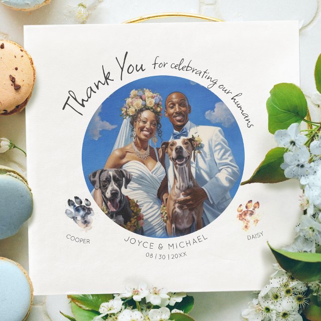 Guardanapo De Papel De Jantar Foto Paw-tografia Personalizável com seus Cachorro (Criador carregado)