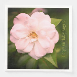 Guardanapo De Papel De Jantar Fotografia Bonito de Rosa grande