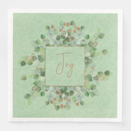 Guardanapo De Papel De Jantar Frasco do Frasco Glitter Verde Eucalyptus Glitter