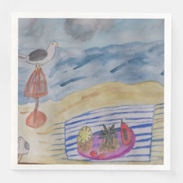 Guardanapo De Papel De Jantar Gaivotas Na Praia