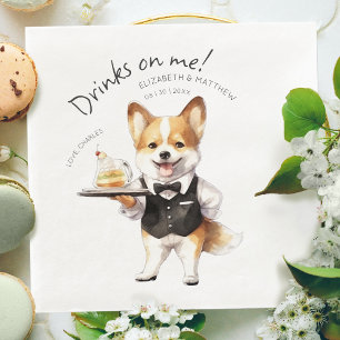 Guardanapo De Papel De Jantar Garçom Corgi Galês de Pembroke Encantador