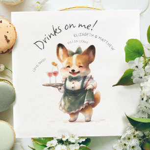 Guardanapo De Papel De Jantar Garçom Corgi Galês de Pembroke Encantador