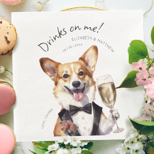 Guardanapo De Papel De Jantar Garçom Corgi Galês de Pembroke Encantador