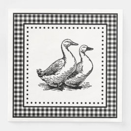 Guardanapo De Papel De Jantar Geese Gingham