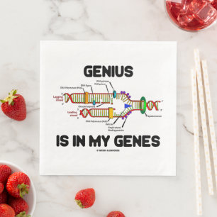 Guardanapo De Papel De Jantar Gênio Está Nos Meus Genes Replicação de DNA