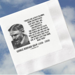 Guardanapo De Papel De Jantar George B. Shaw Não Acredito em Circunstâncias