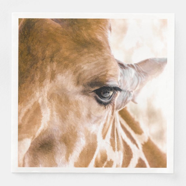 Guardanapo De Papel De Jantar Giraffe Hello Napkins (Frente)