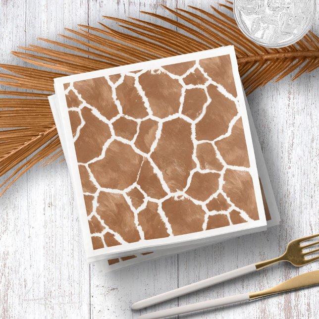 Guardanapo De Papel De Jantar Giraffe Skin Pattern Saddle Brown ID1152 (Criador carregado)