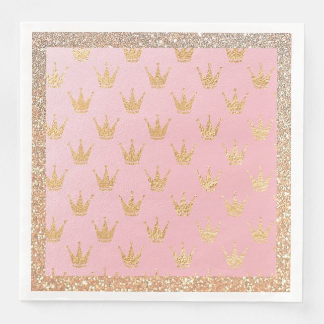 Guardanapo De Papel De Jantar Glitter Fairy Crowies Para Ela (Frente)