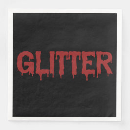 Guardanapo De Papel De Jantar Glitter in Blood Typografie