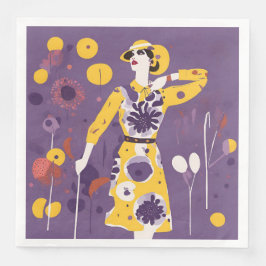 Guardanapo De Papel De Jantar Golfer Mulher - Conjunto De 50