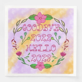 GUARDANAPO DE PAPEL DE JANTAR GOODBYE 20XX OLÁ 20XX