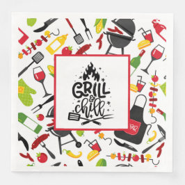 Guardanapo De Papel De Jantar Grill E Chill