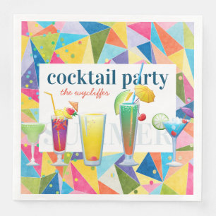Guardanapo De Papel De Jantar Grupo Coquetel Colorido Rainbow Summer Bebe Divers