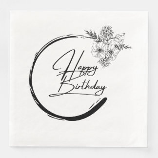 Guardanapo De Papel De Jantar Guardanapo de aniversário, guardanapo moderno