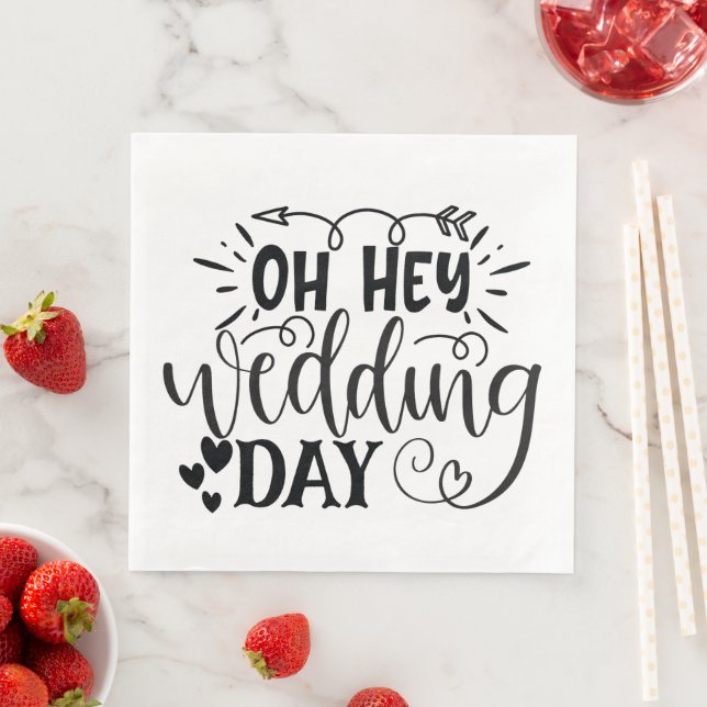 Guardanapo De Papel De Jantar Hei, Dia de Casamento (Insitu)