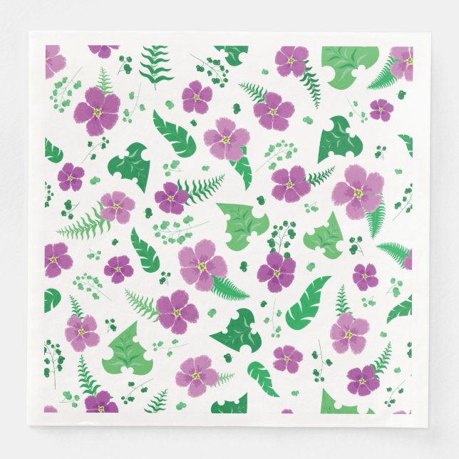 Guardanapo De Papel De Jantar Hibisco Roxo (Frente)