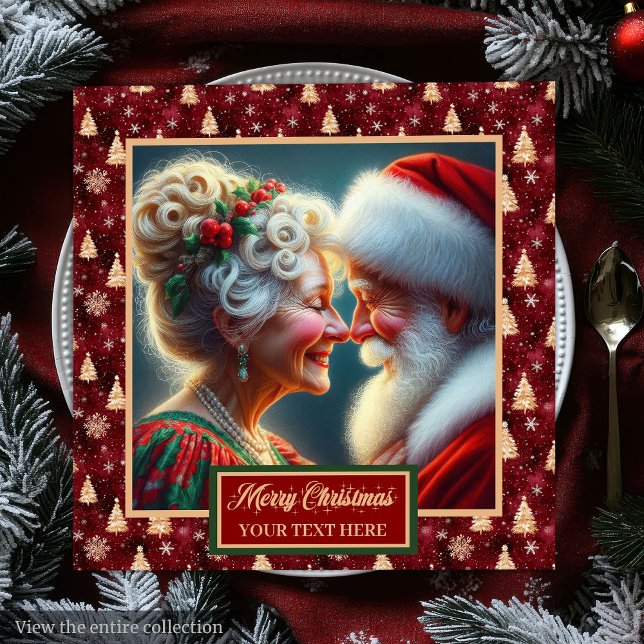 Guardanapo De Papel De Jantar Holiday Napkins Red Dourado Design de Natal Verde (Holiday Napkins Red Gold Green Christmas Design)