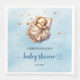 Guardanapo De Papel De Jantar Homem-peluche-doce, azul e dourado