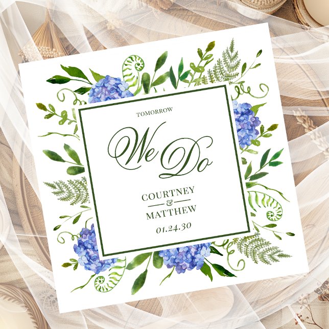 Guardanapo De Papel De Jantar Hydrangea Azul Amanhã Nós Fazemos (Criador carregado)