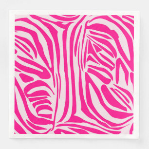 Guardanapo De Papel De Jantar Impressão zebra rosa