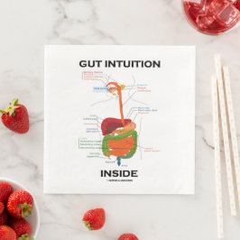 Guardanapo De Papel De Jantar Intuição do Intestino Humor do Sistema Digestivo