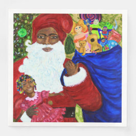 Guardanapo De Papel De Jantar Jantar Nápoles - Mesa de Natal Veste Papais noeis 