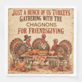 Guardanapo De Papel De Jantar Jantar Personalizado de Friendsgiving com Amigos P