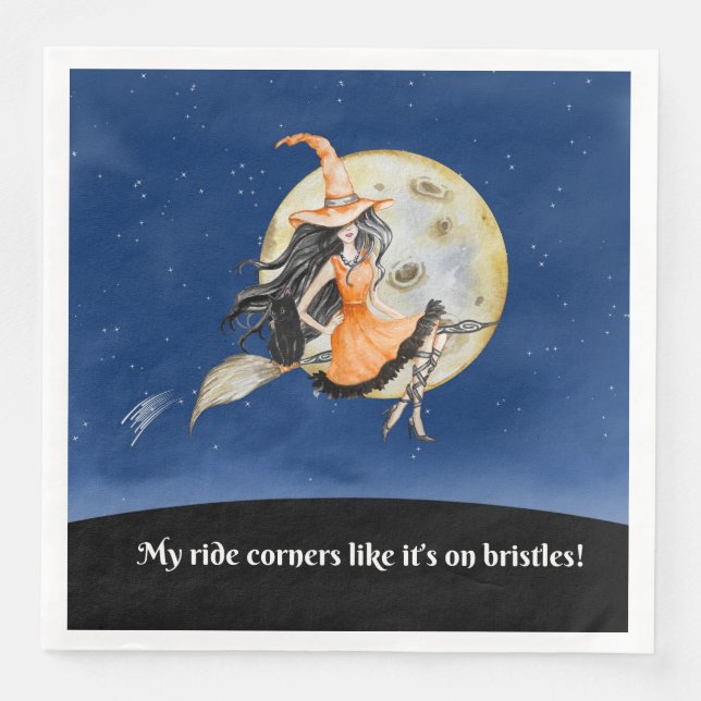 Guardanapo De Papel De Jantar Jante Napkins, coroa doce da bruxa (Frente)