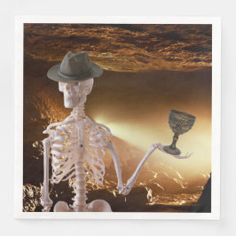 Guardanapo De Papel De Jantar Jante Napkins, "Indy" Ossos, Esqueleto de Hallowee