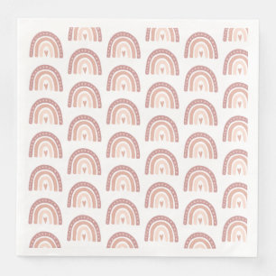 Guardanapo De Papel De Jantar Janto Bebê de Padrão do Arco-Íris Cor-de-Rosa Esbr
