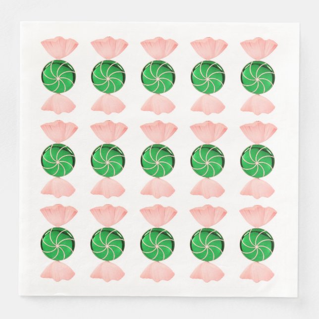 Guardanapo De Papel De Jantar Janto Candy de Natal Napkins (Frente)