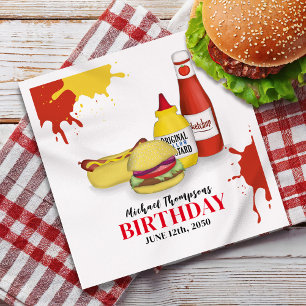 Guardanapo De Papel De Jantar Janto Personalizado de CHURRASCO do Partido Barbeq