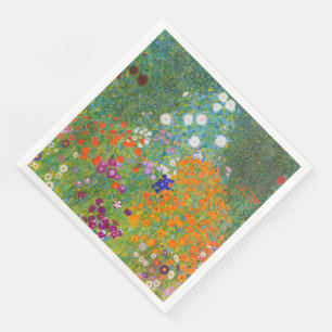 Guardanapo De Papel De Jantar Jardim de Flores por Gustav Klimt