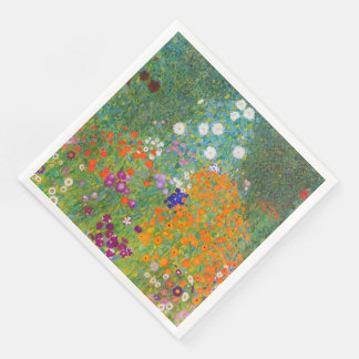 Guardanapo De Papel De Jantar Jardim de Flores por Gustav Klimt