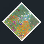 Guardanapo De Papel De Jantar Jardim Flor por Gustav Klimt<br><div class="desc">Visite minha loja para obter um design mais interessante e mais opções de cores => zazzle.com/colorfulworld*</div>