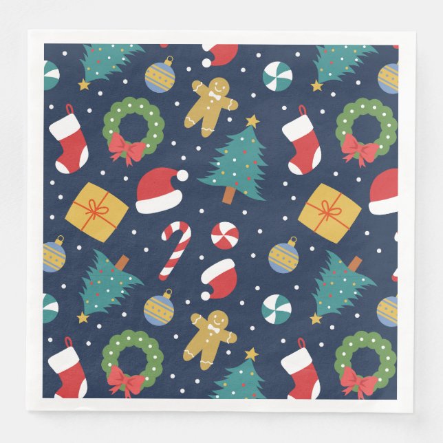 Guardanapo De Papel De Jantar Jolly Jumble Holiday Paper Napkins (Frente)