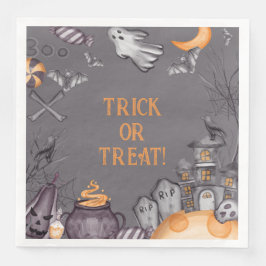 Guardanapo De Papel De Jantar Kids Halloween Costume Party Napkins