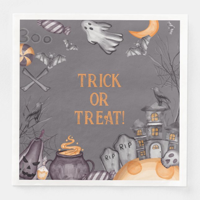 Guardanapo De Papel De Jantar Kids Halloween Costume Party Napkins (Frente)