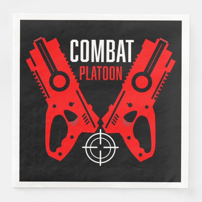 Guardanapo De Papel De Jantar Kids Toy Gun Batalha Natal (Frente)