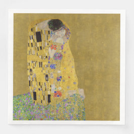 Guardanapo De Papel De Jantar Kilmt é o Beijo - Arte Romântica Nouveau