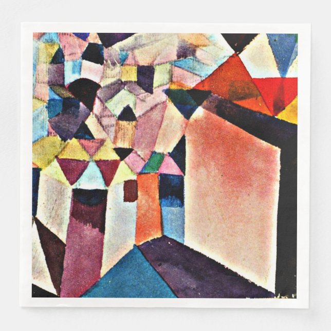 Guardanapo De Papel De Jantar Klee - Visão de uma cidade (Frente)