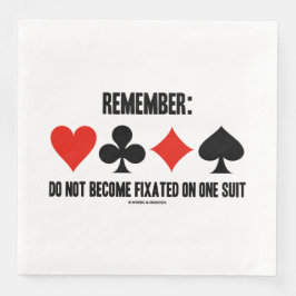 Guardanapo De Papel De Jantar Lembre-Se: Não Seja Fixado Em Uma Ponte De Conjunt