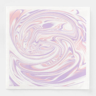 Guardanapo De Papel De Jantar Lilac Lilac Modern Abstrato Liquid Marble Design